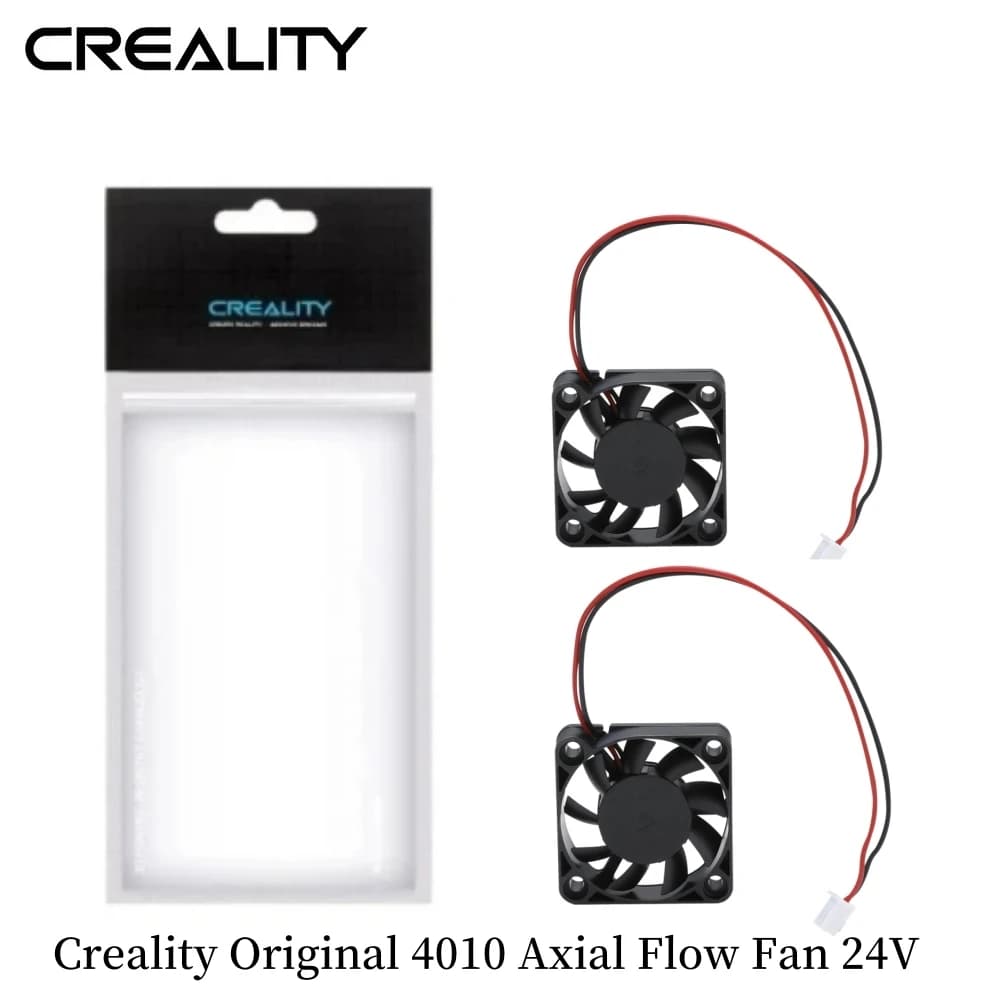 Ventole 4010 originali Creality da 2 pezzi, accessorio per stampante 3D 4010 ventola a flusso assiale 24 V, ventola hot end per estrusore per Ender 3 / Ender 3 Pro