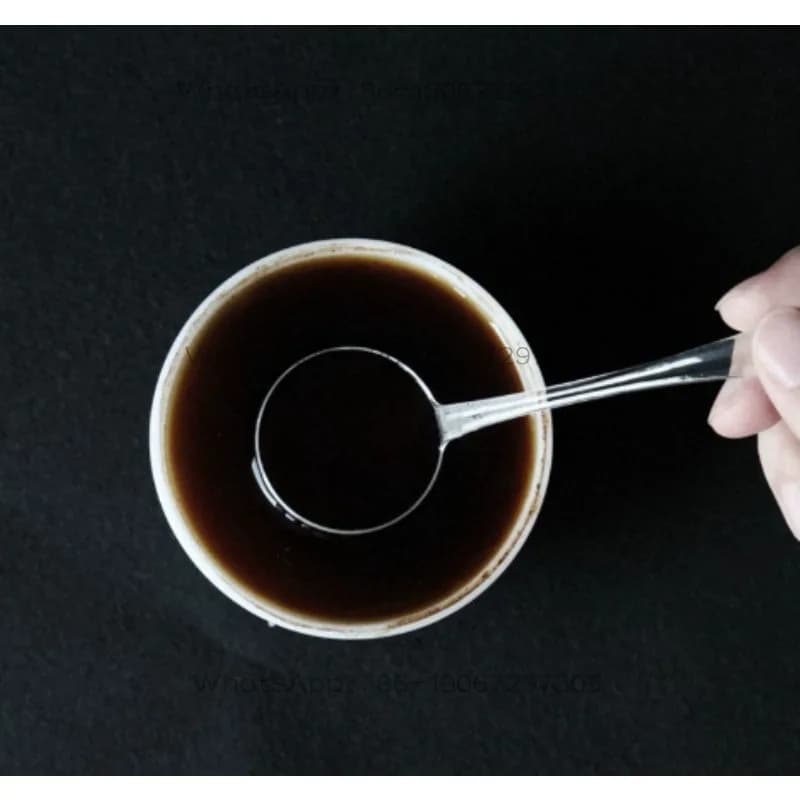 Disposable cup measuring spoon cup measuring bowl PET transparent food grade plastic coffee spoon environmentally friendly
