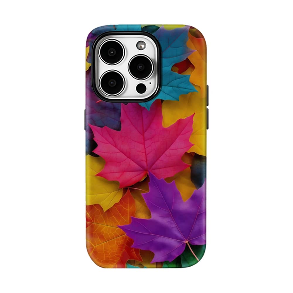 Custodia per telefono Rainbow Maple Leaf per iPhone 17 16 15 14 13 Pro Max Plus, custodia magnetica robusta a strato singolo/doppio