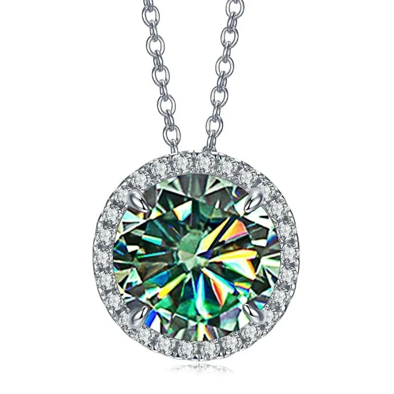 Ciondolo di lusso in moissanite da 5 carati D VVS1 Collana in argento sterling S925 adatta per fidanzamento, anniversario di matrimonio, regalo di moda