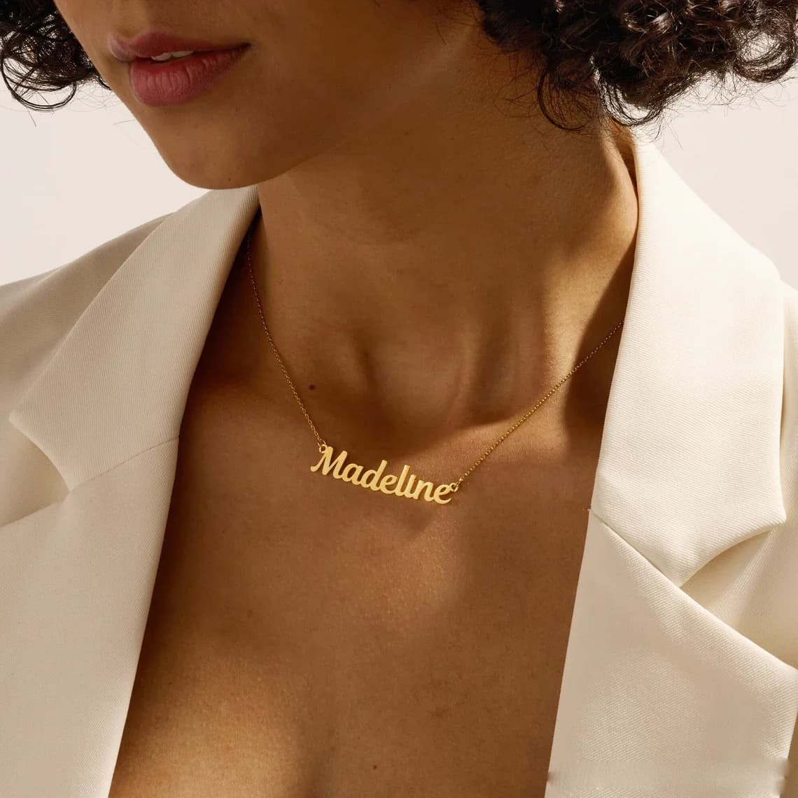 Custom Personalized Cursive Name Pendant Stainless Steel Choker Necklace Stackable Unisex Jewelry For Men Women
