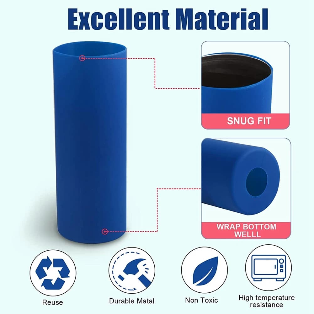 A89Z Kit manicotti per fasce in silicone per sublimazione per bicchieri da sublimazione 20 once Skinny, involucri invece della carta termoretraibile nel forno