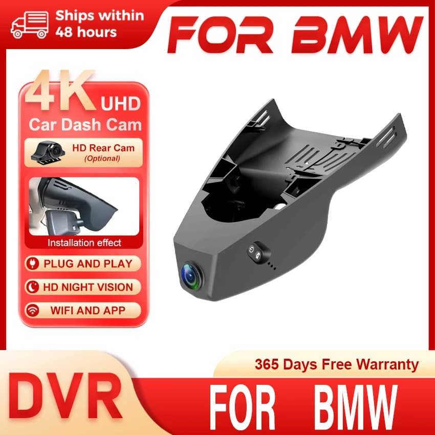 New! 4K HD 2160P Plug and Play WIFi Car DVR Video Recorder Dual Lens Dash Cam For BMW Z4 (G29 Chassis) 2019-2026, Dashcam for M4