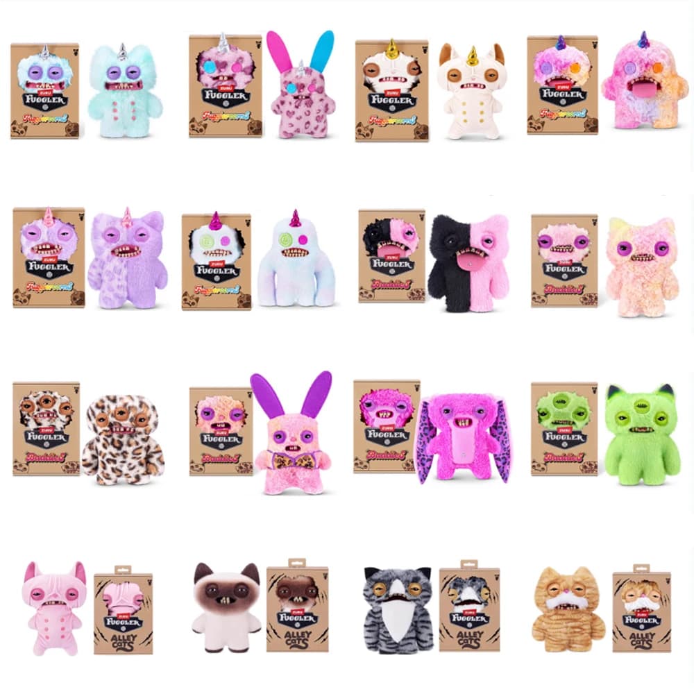 Fuggler Original Unicorn Plush Toys Bear Hairless Cat Orange Kitten ALLEY CATS Peluche Teeth Monster Stuffed Toy Gifts