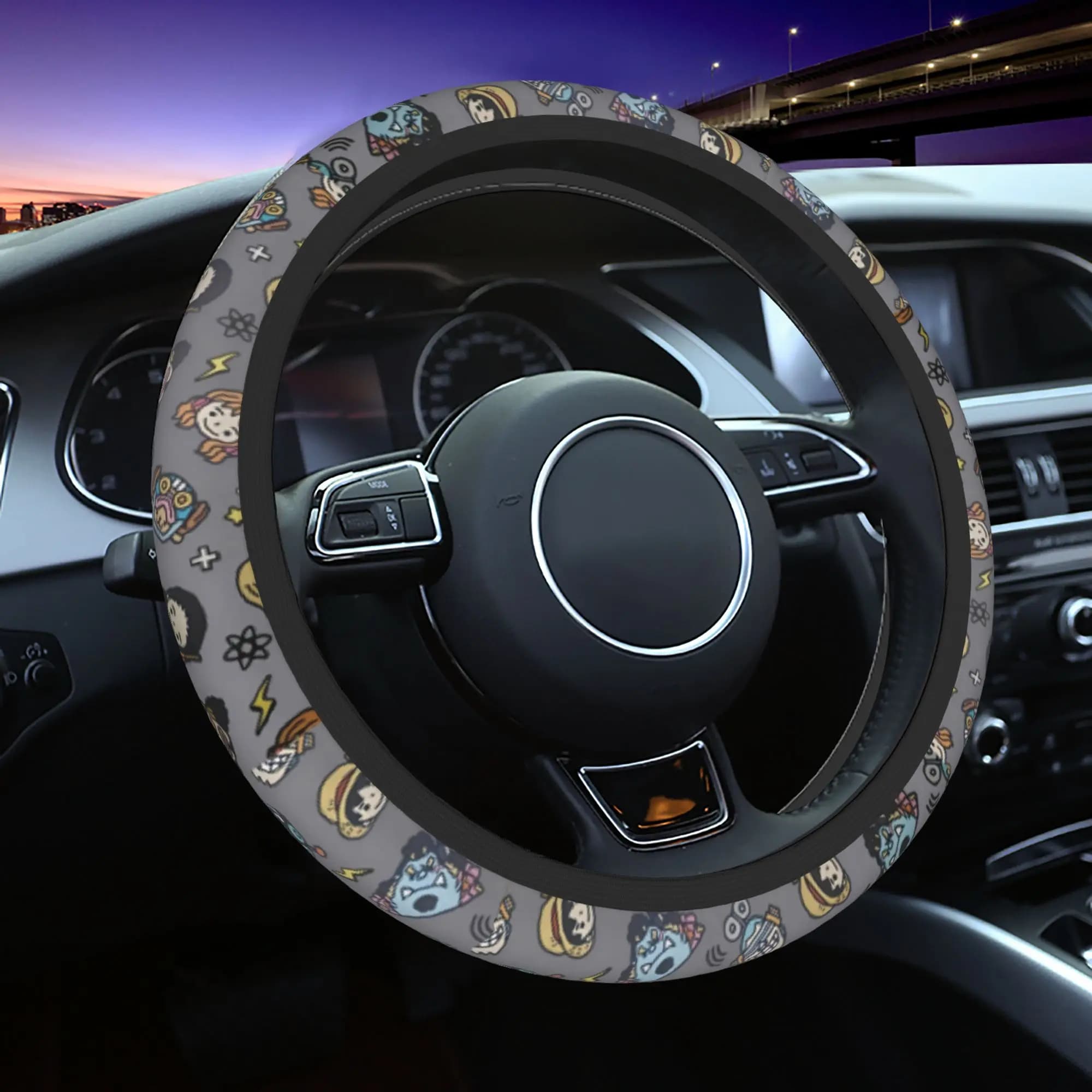 Cover for Auto One Piece 37-38 Elastico Anime, Auto Elastica steering wheel protection, Car accessories