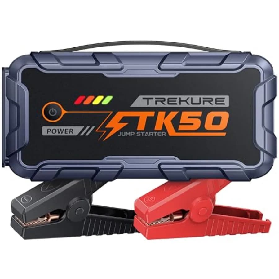 Avviatore di Emergenza per Auto 8000A 26800mAh, Avviatore Portatile per Tutti i Motori a Benzina e Diesel 12L, Power Bank e Avviatore Batteria