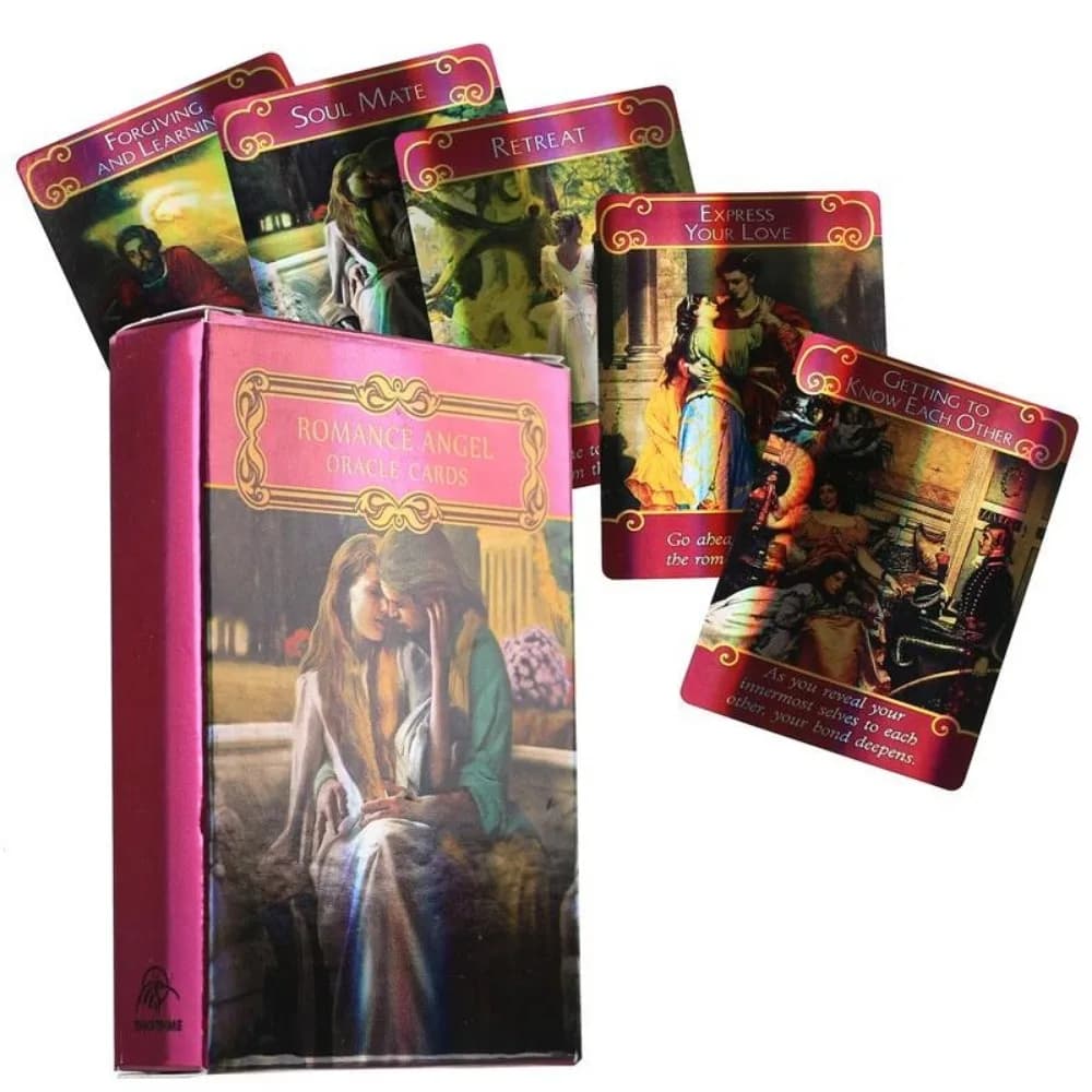 Laser Romance Angel Oracle Card Carta di divinazione del destino 11 * 6,5 cm