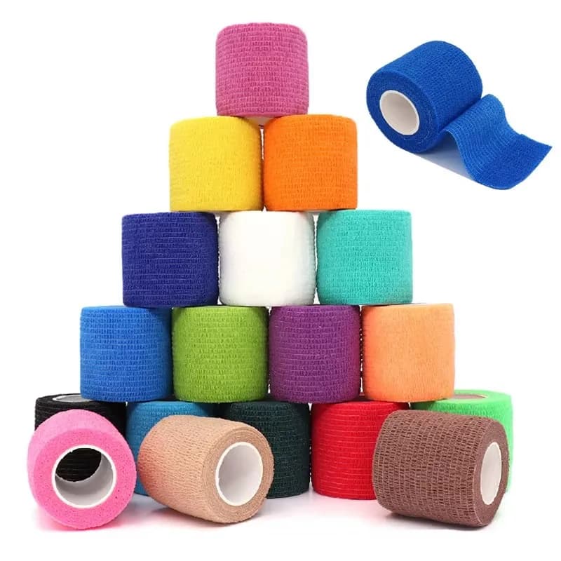 1/6Rolls 10cm*4.8m Gauze Medical Bandage Self-adhesive Breathable Elastic Bandages for Sports Fixing Finger Wrist Leg