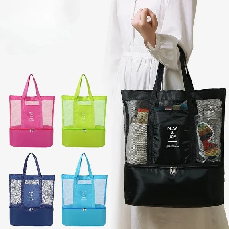 Borsa Impermeabile per Nuoto e Picnic, Borsa Fitness con Separazione Asciutto/Bagnato, Borsa Porta Costume da Bagno, Borsa Sportiva da Spiaggia per Uomo