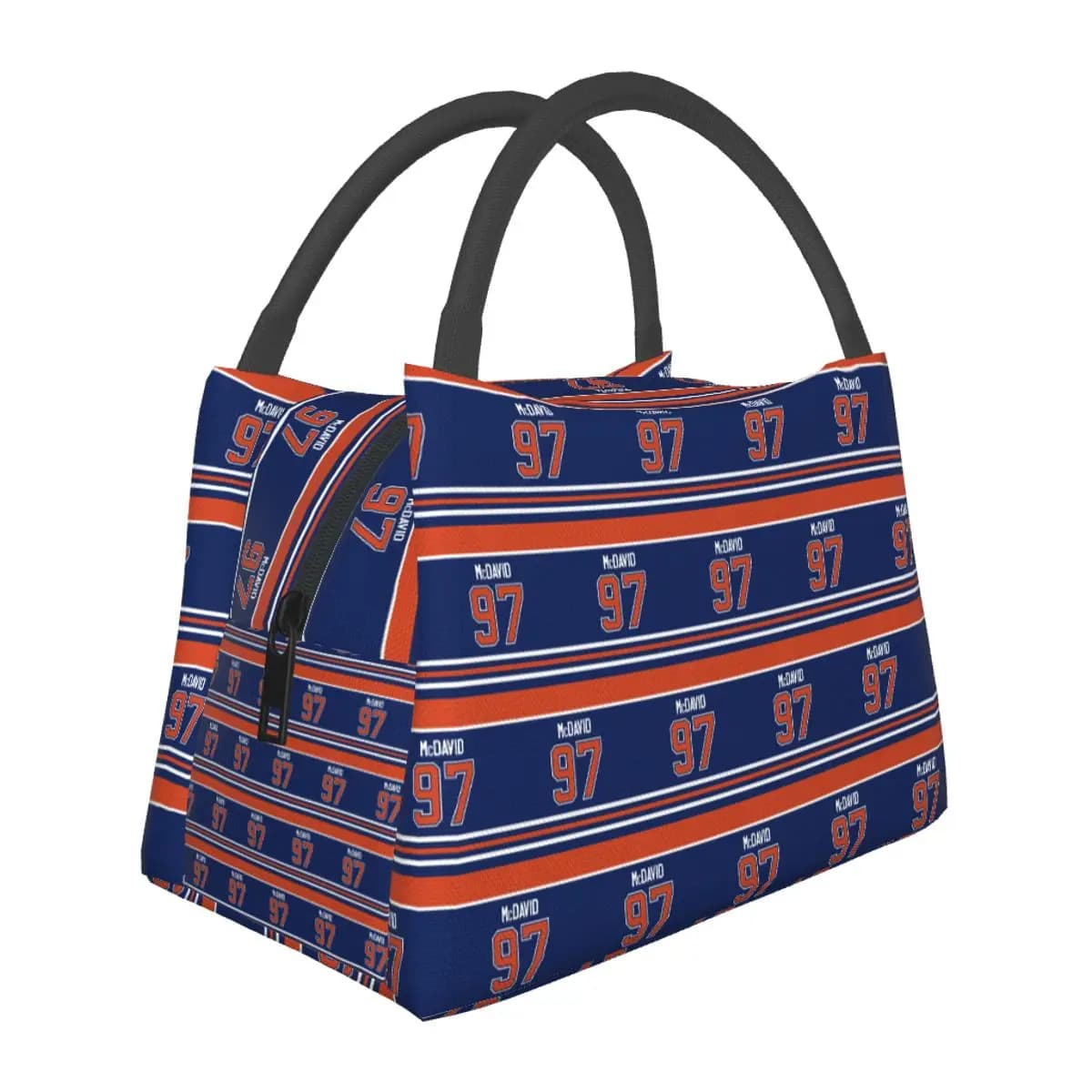 Edmonton Oilers Connor McDavid Home Jersey Back Lunch Bag Bento Storage Food Boxes Container Cooler Thermal Lunch Box Tote