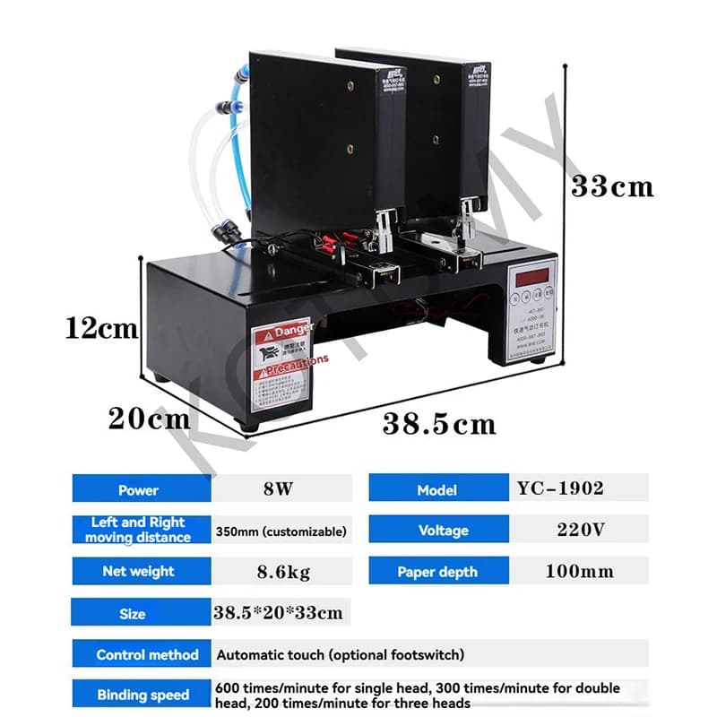 Double-head Pneumatic Stapling Machine Pneumatic Stapler Binding Machine Electric Stapler Binding Machine