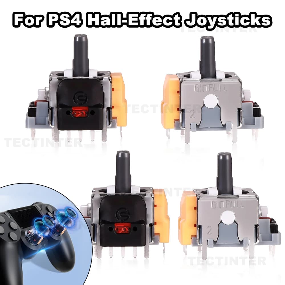 Joystick analogico 3D con effetto Hall per controller PS5/4/Slim/Pro, stick di ricambio per gamepad, parti di riparazione per accessori PS4