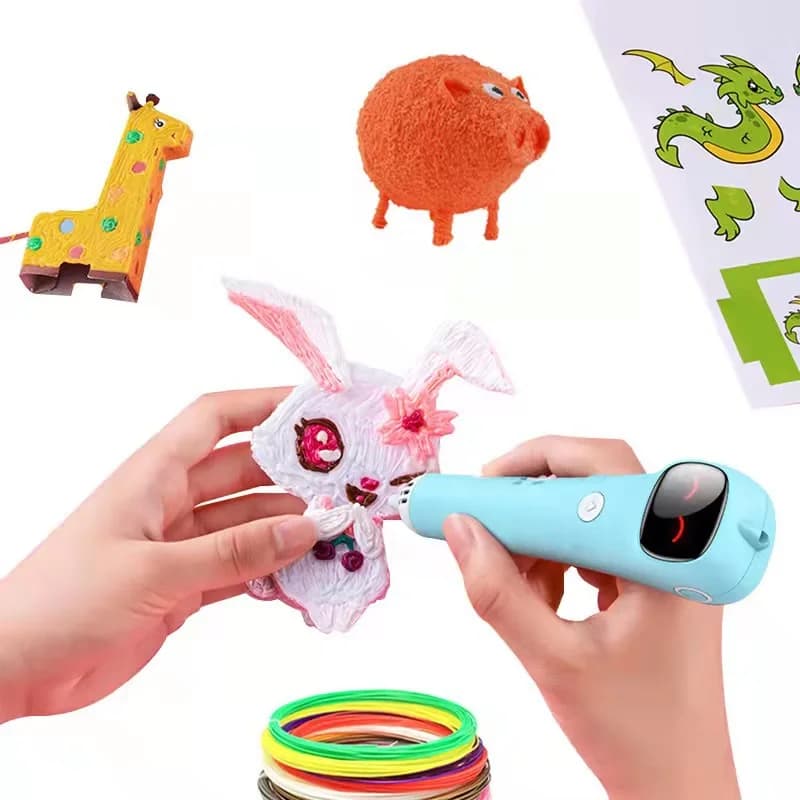 3D Pen PCL Print Kid Safe Rechargeable at low temperature (NON compatible with ABS/PLA) 10 colors 1,75 mm English Russian Filaments