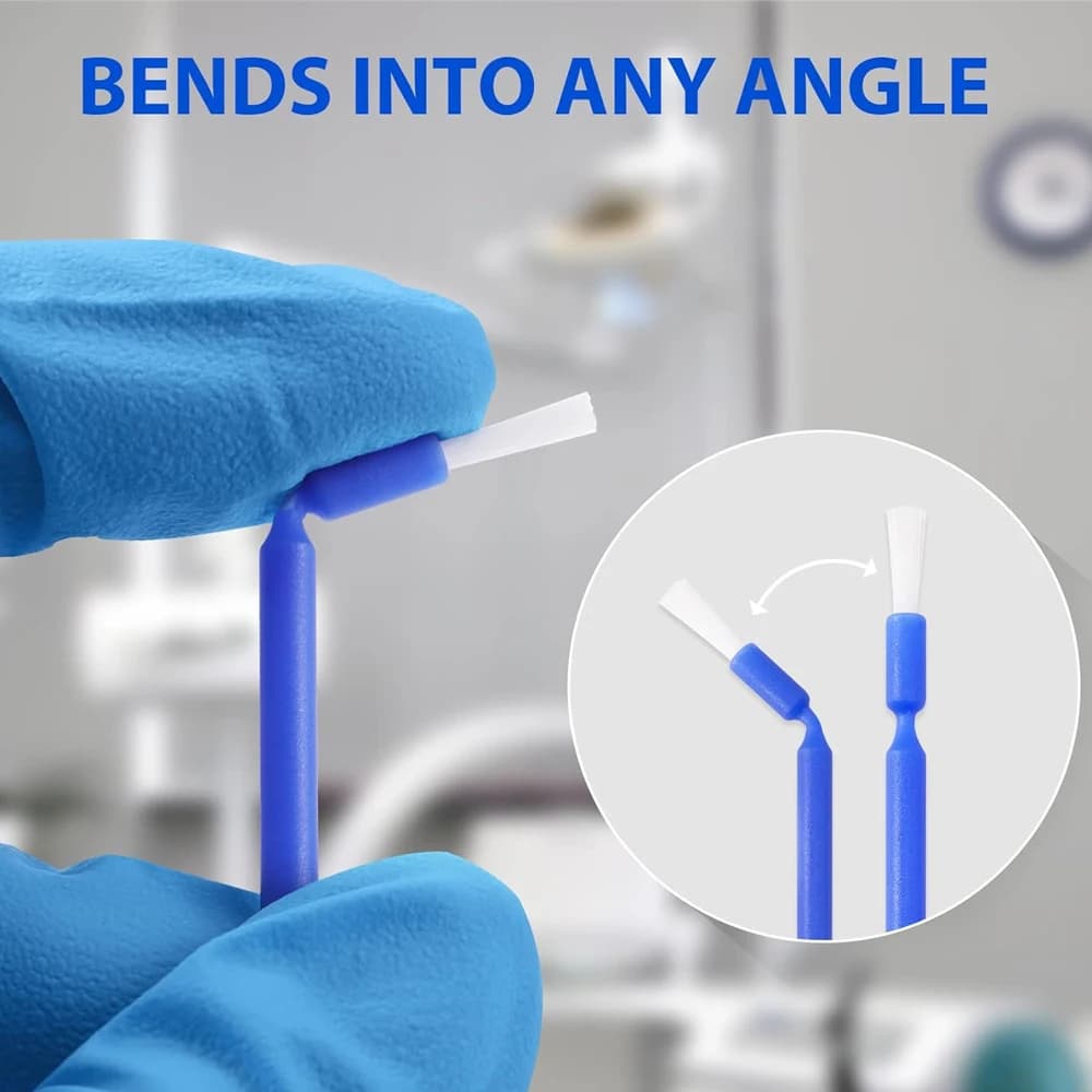 Dental Micro Brush Long Foldable Tooth Whitening Micro Tooth Application Brushes Use And Drop Micro Brush