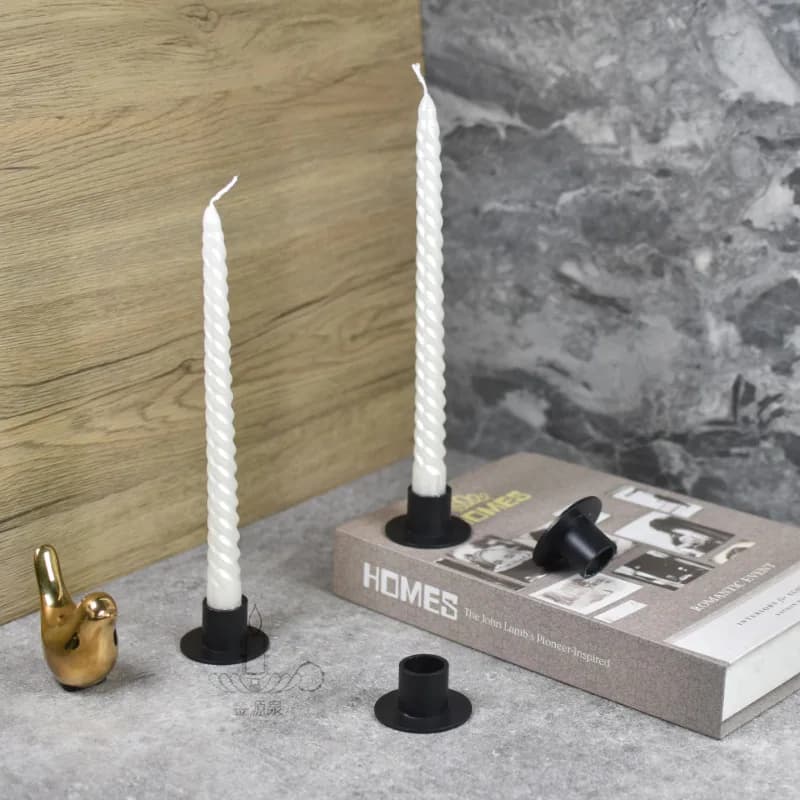 Metal Candle Wallet Style Simple Iron Black Wedding Decoration Bar Party Living Room Decorations Home Decorations Festival Candlestick