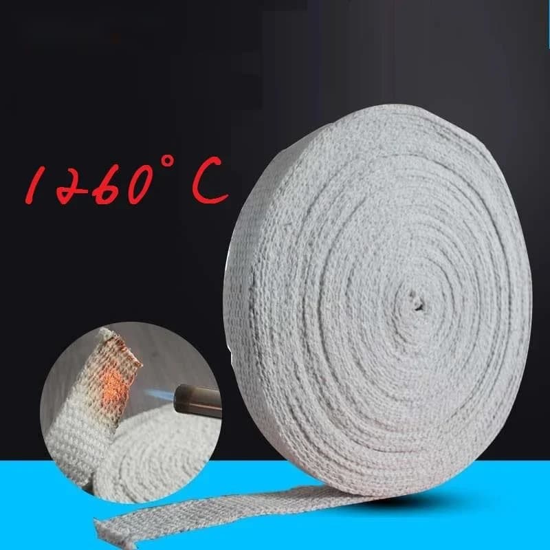 2mm 3mm 5mm 7mm Thickness Fiber Ceramic Tape Smoking Exhaust Pipe Insulating Heater 1260 °C High Temperature Resistance