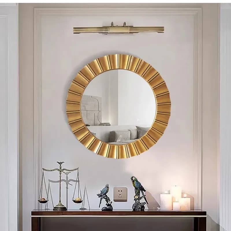Simple Round LED Bathroom Mirror Intelligent Luminous Vanity Mirror for Hotel Home Decor European American Style Wholesale