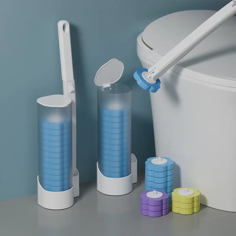 Set di Spazzole per WC Usa e Getta, Strumenti per la Pulizia del Bagno, Testine di Ricambio Sterili per Spazzola WC
