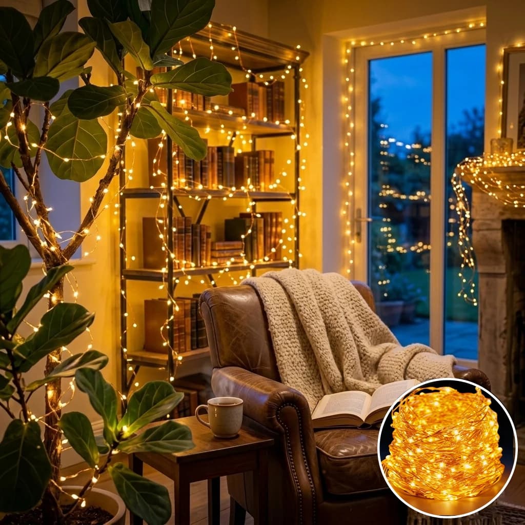 1 lampada a stringa per esterni ad energia solare, 8 modalità, luci fatate in filo di rame ad energia solare, adatte per giardini, cortili, alberi