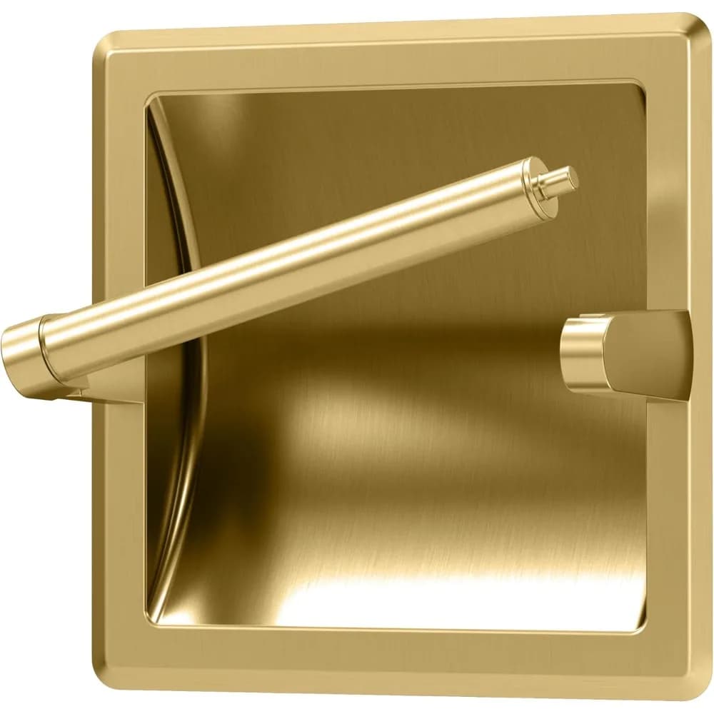 753 Porta carta igienica girevole da incasso, montato a parete, porta fazzoletti in metallo resistente per bagno disponibile in ottone spazzolato