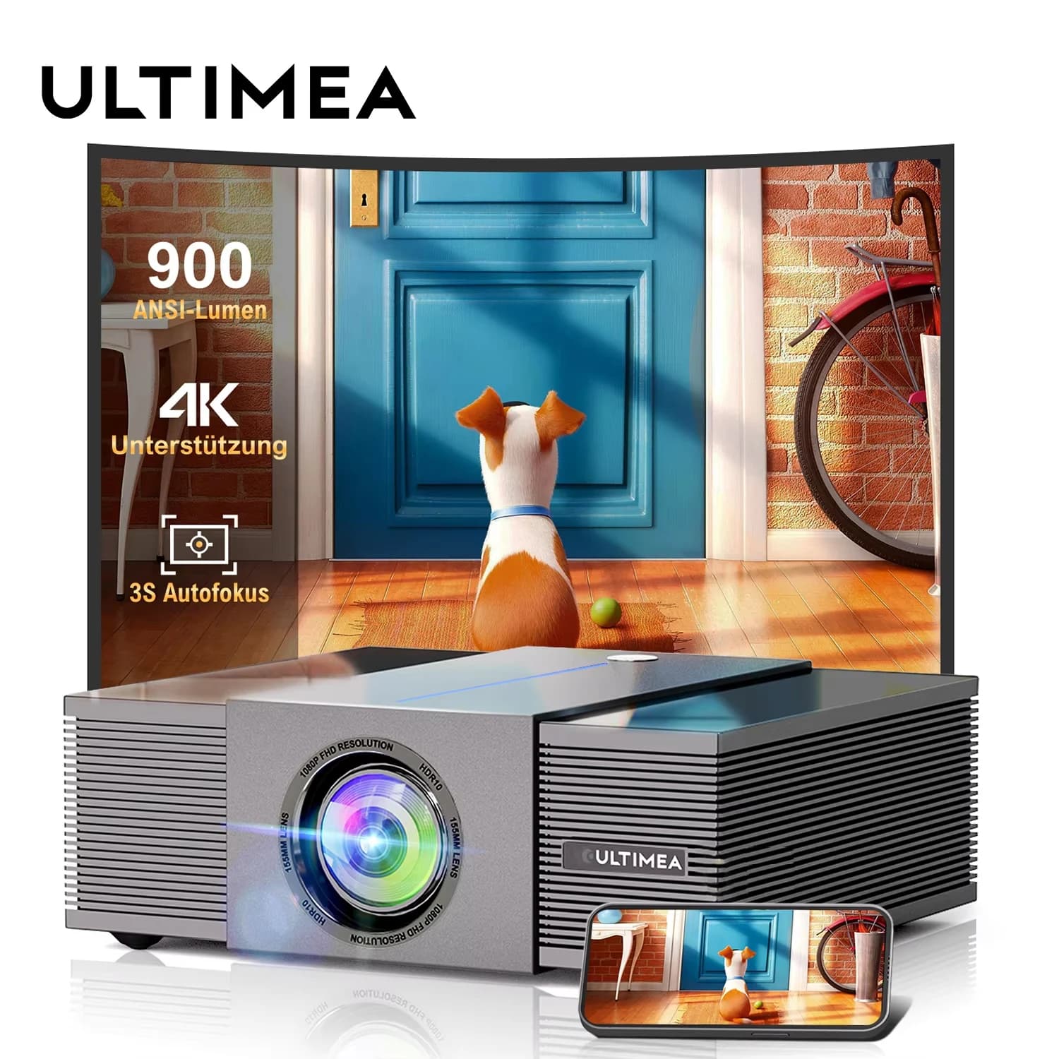 ULTIMEA Full HD 1080P Projector 5G WiFi LED 4K Video Movie Beamer with 30W Speaker PK DLP Home Theater Projectors