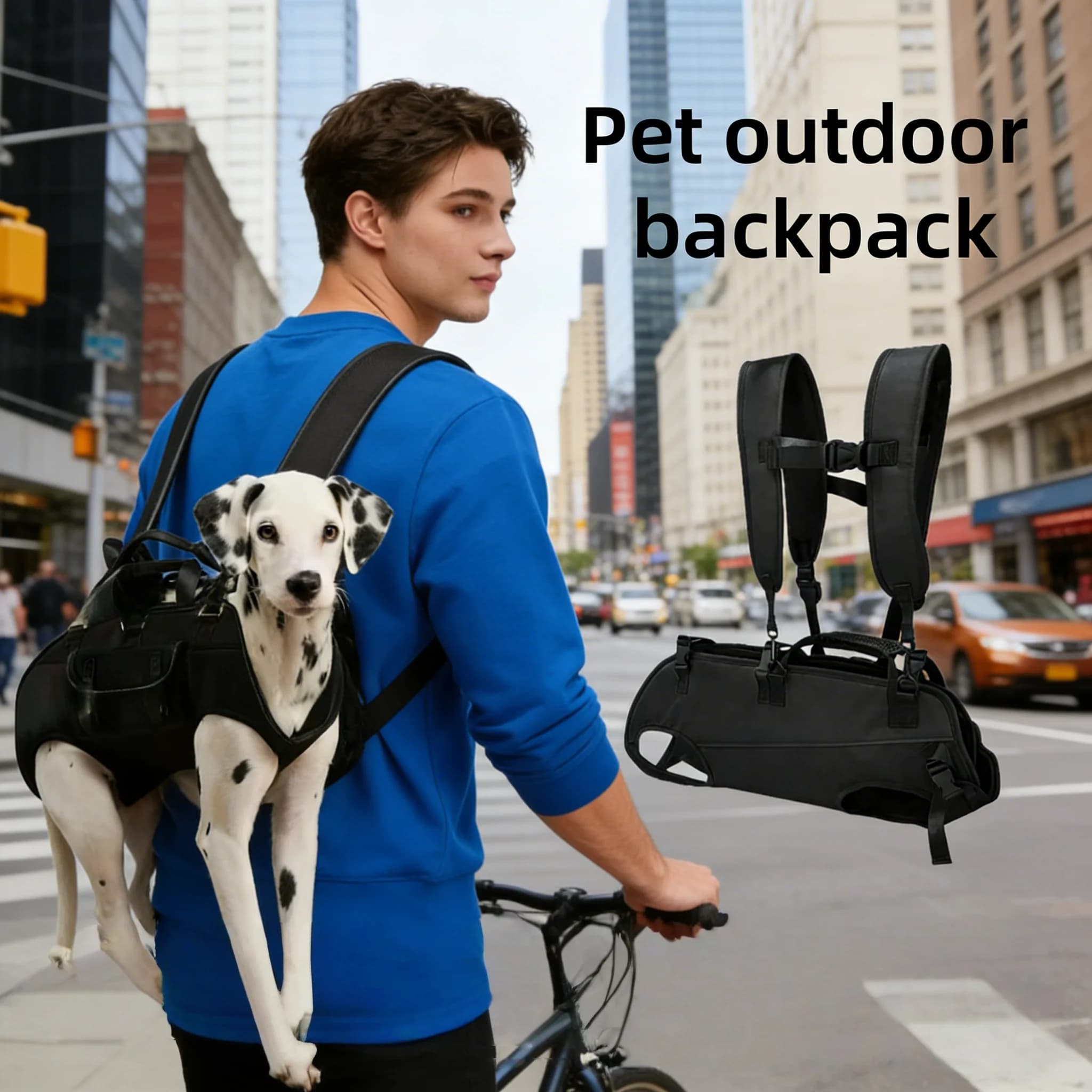 Zaino Multifunzione per Cani, Borsa a Tracolla, Borsa da Viaggio, Borsa Portatile per Animali, Accessori per Cani