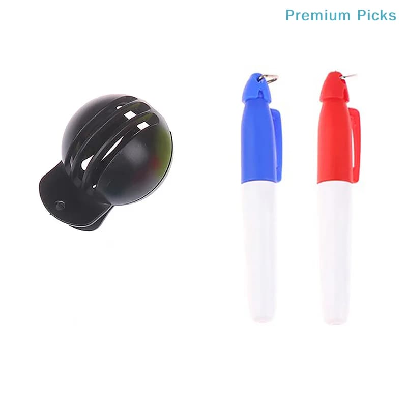 portable1set Golf Marker Hand Tools With Pens Golfing Marker Tool Alignment Kit With Marker Pen Golfs Balls Drawing Line Tool