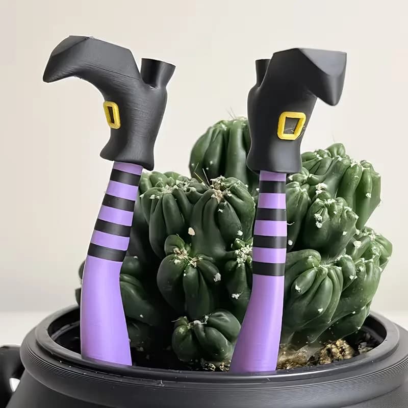 Witch leg flower pot decoration suitable for plant garden lawn Halloween atmosphere decoration