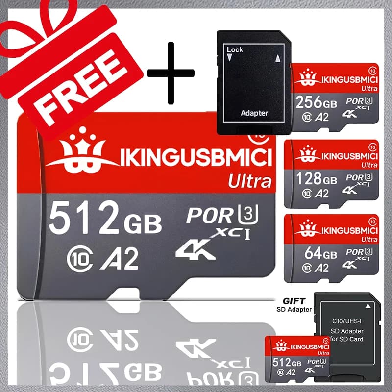 Versatile Micro TF SD Card TF Cards Memory Card SD Cards 128GB 32GB 512GB 64GB 256GB 4K Temperature Proof C10 for Camera Tablet