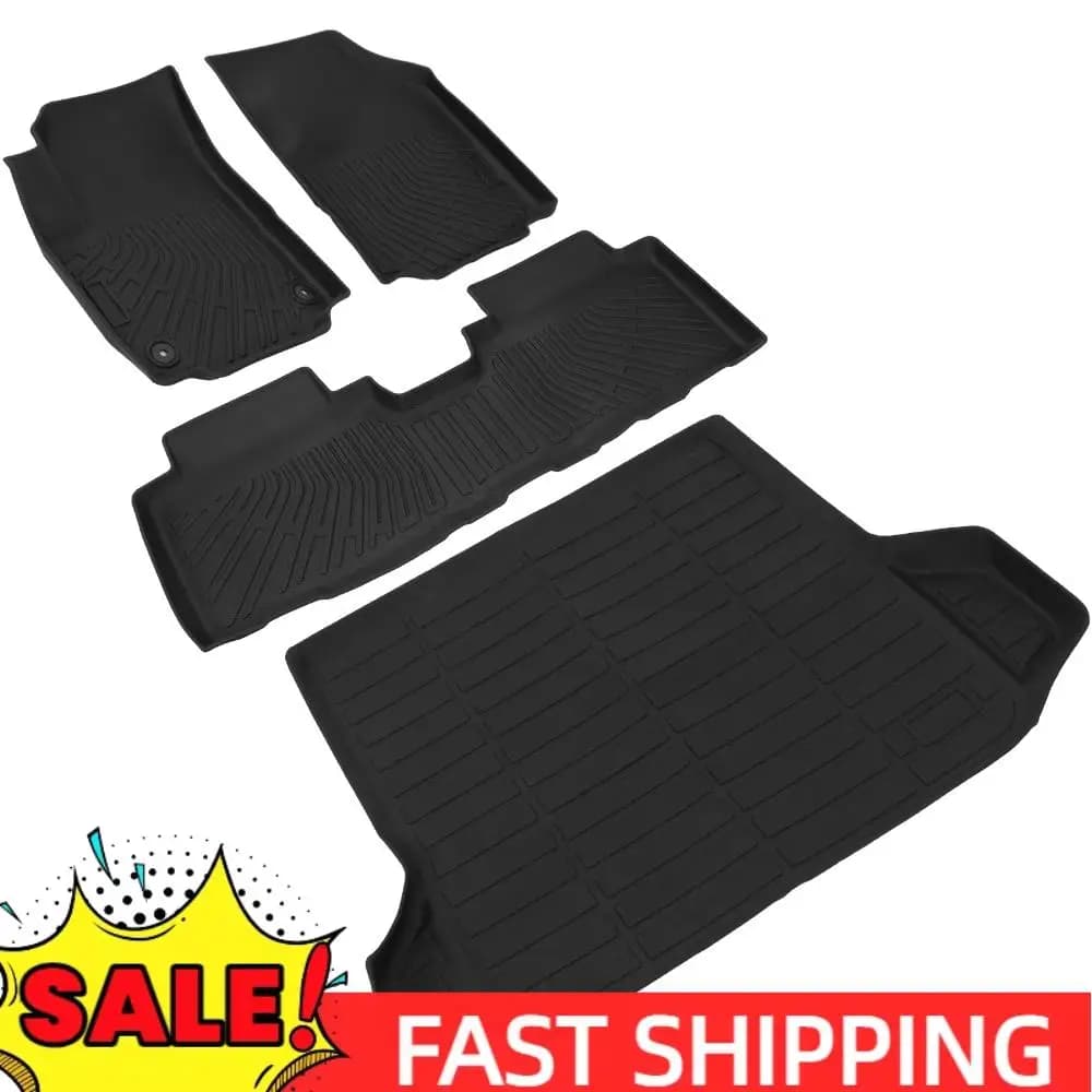 Tappetini Auto e Rivestimento Bagagliaio in TPE per Tutte le Stagioni, Set Completo per Chevrolet Equinox 2018-2024