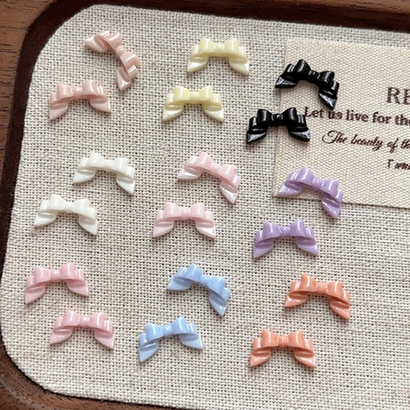Nuovo arrivo 30 pezzi morbido acrilico fiocco nail art charms accessori parti in resina per la decorazione delle unghie manicure decorazioni forniture materiale