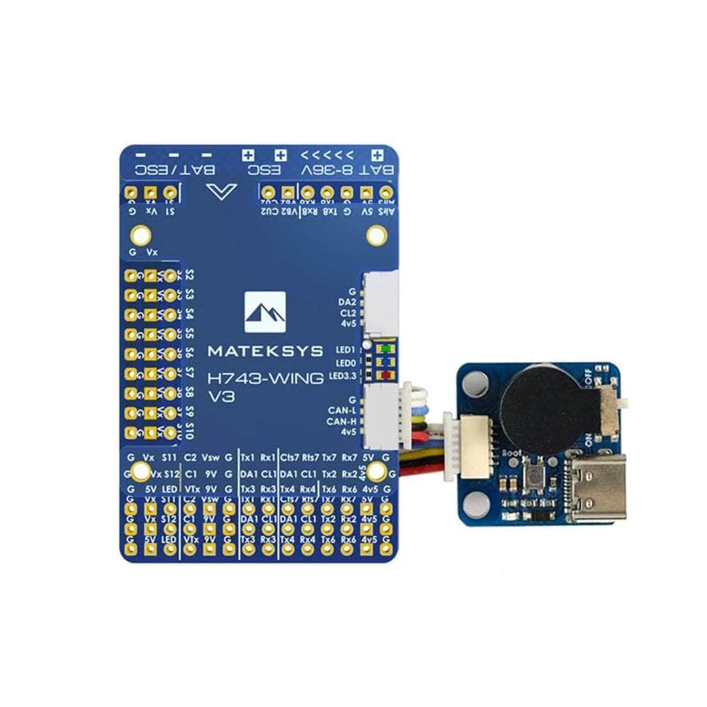 MATEKSYS H743-WING V3 ArduPilot INAV 3-8S H743 Controller di volo per RC multirotore aereo droni ad ala fissa parti fai da te