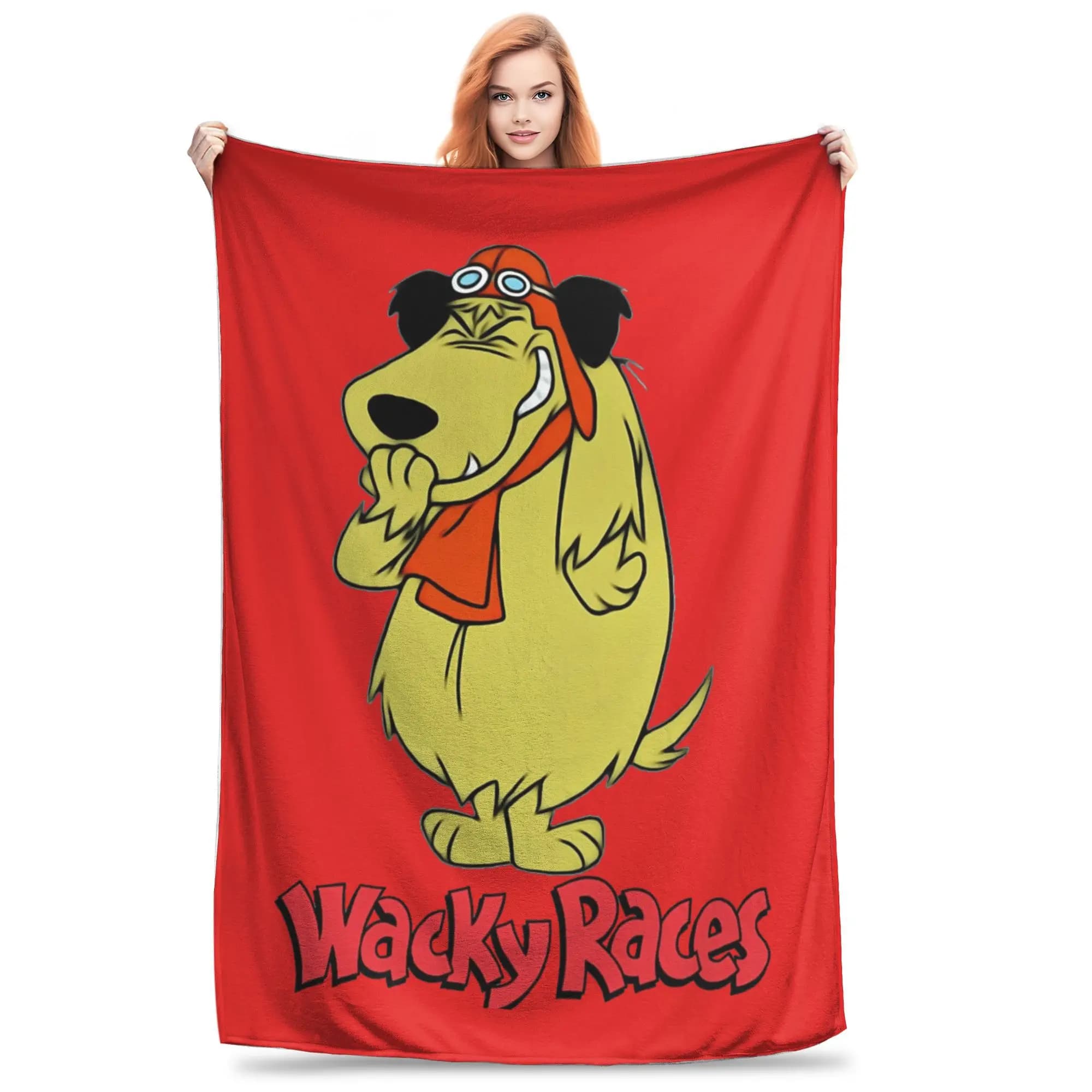 Coperte in pile di corallo Negative Gift Muttley, coperte Wacky Races per letto e camera da letto, coperte ultra morbide.