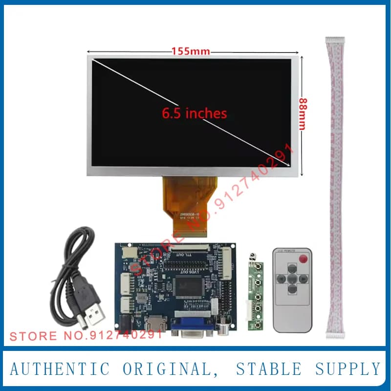 Schermo LCD FPC originale da 6,5 pollici AT065TN14 800*480 50 pin con scheda driver VGA AV HDMI per monitor Raspberry Pi