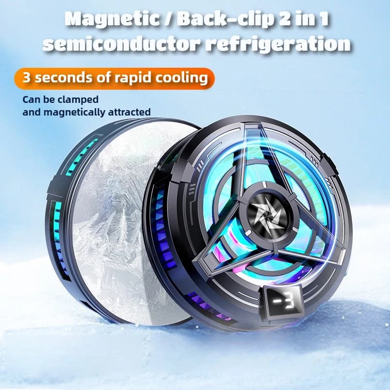 SL17 NEW magnetic/clip rear 2 in 1 semiconductor cooling radiator for mobile phone cooling device for PUBG games for Android IOS cold heat sink