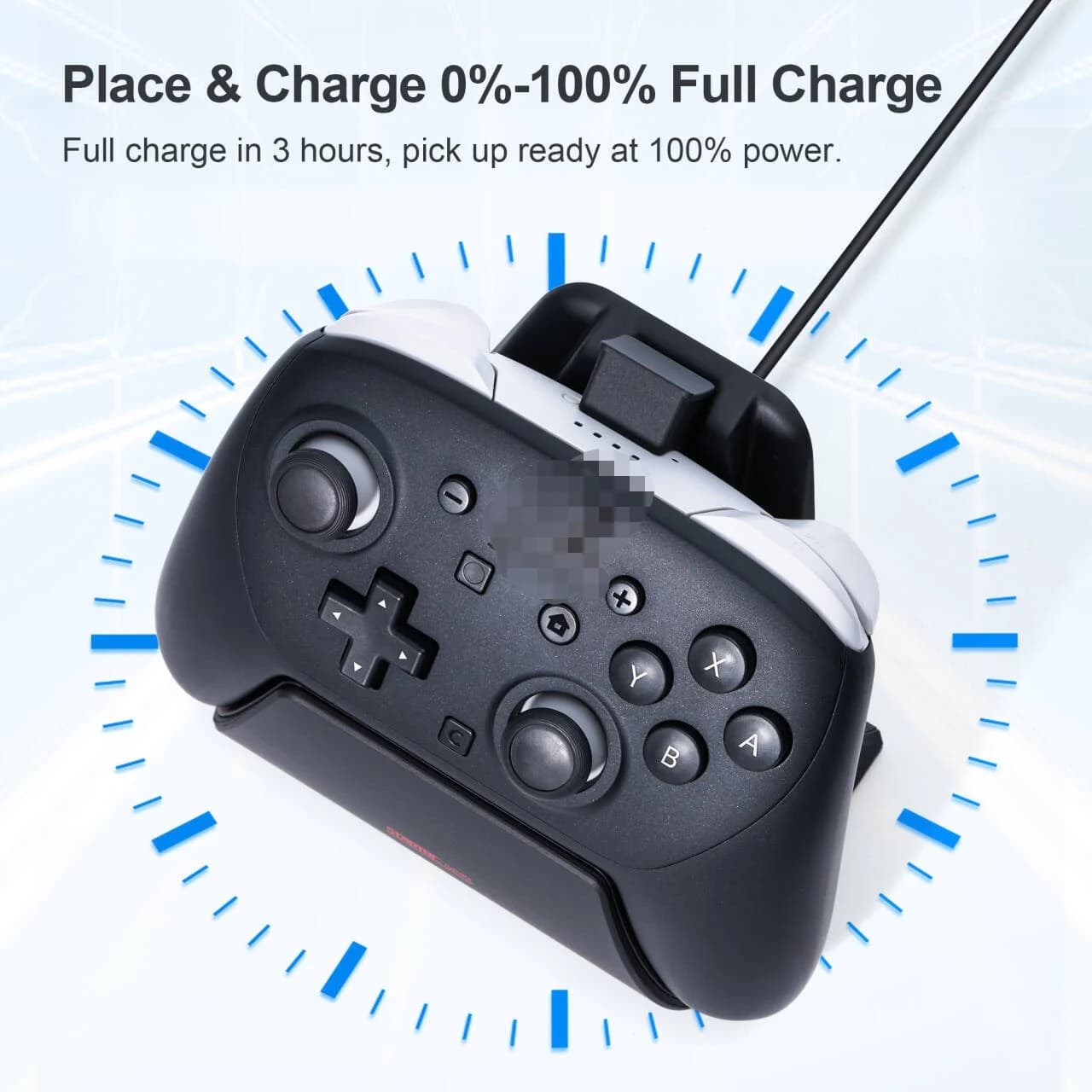 Stazione di Ricarica per Controller Switch2 Pro, Caricatore Rapido con Indicatore LED per Accessori Nintendo Switch 2