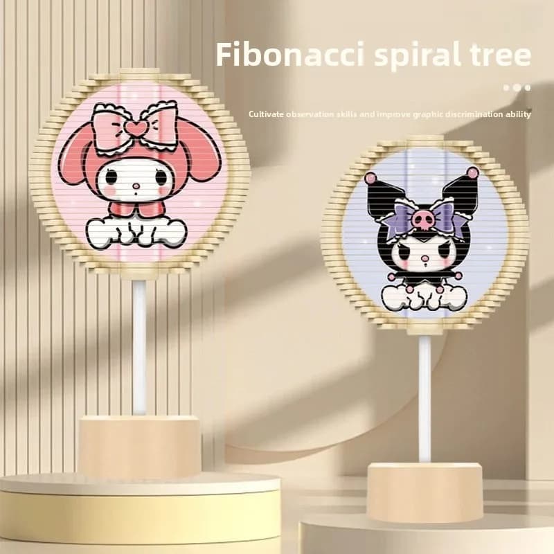 Kuromi Printed Spinning Lollipop Toy Cute Cartoon Fidget Spinner Candy Shape Novelty Toy for Stress Relief Party Gift wholesale