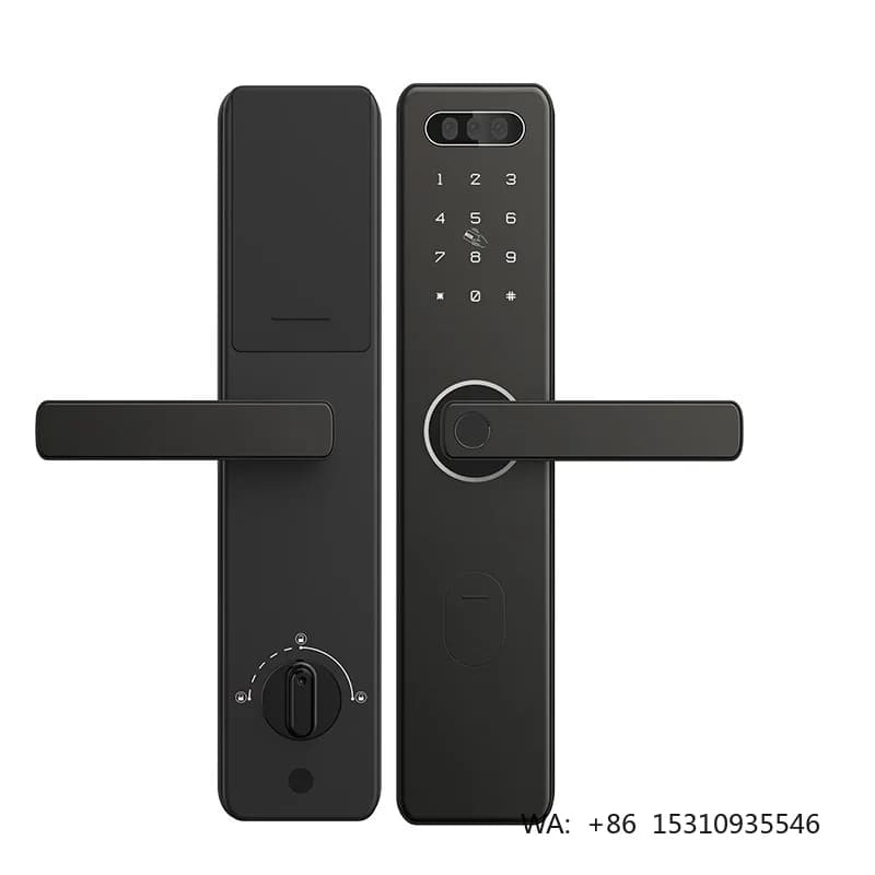 New Smart Home 6068 Mortise Fingerprint Face Recognition Tuya APP WIFI Door Smart Lock With Camera