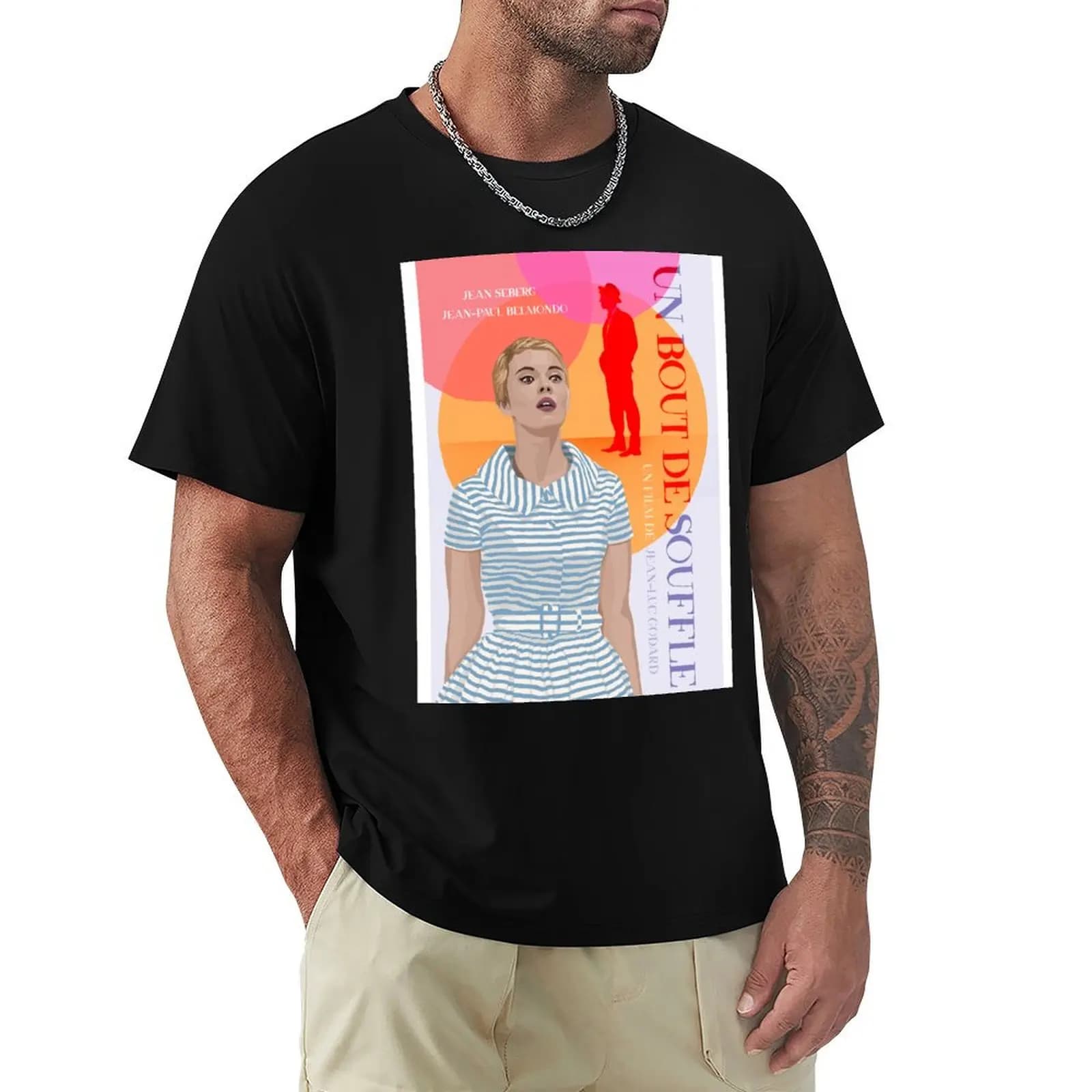 A Bout de Souffle - Jean-Luc Godard, Jean Seberg, poster alternativo del film, T-shirt da lavoro per meccanici