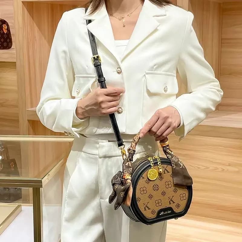 Borsa a Spalla da Donna in Pelle di Lusso, Design Classico Vintage di Parigi, Borsa Fasciatoio alla Moda