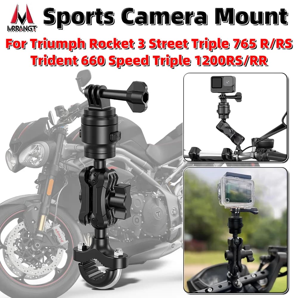 Motorcycle For Action Camera Bracket Holder For Triumph Rocket 3 Street Triple 765 R/RS Trident 660 Speed Triple 1200RS/RR Parts