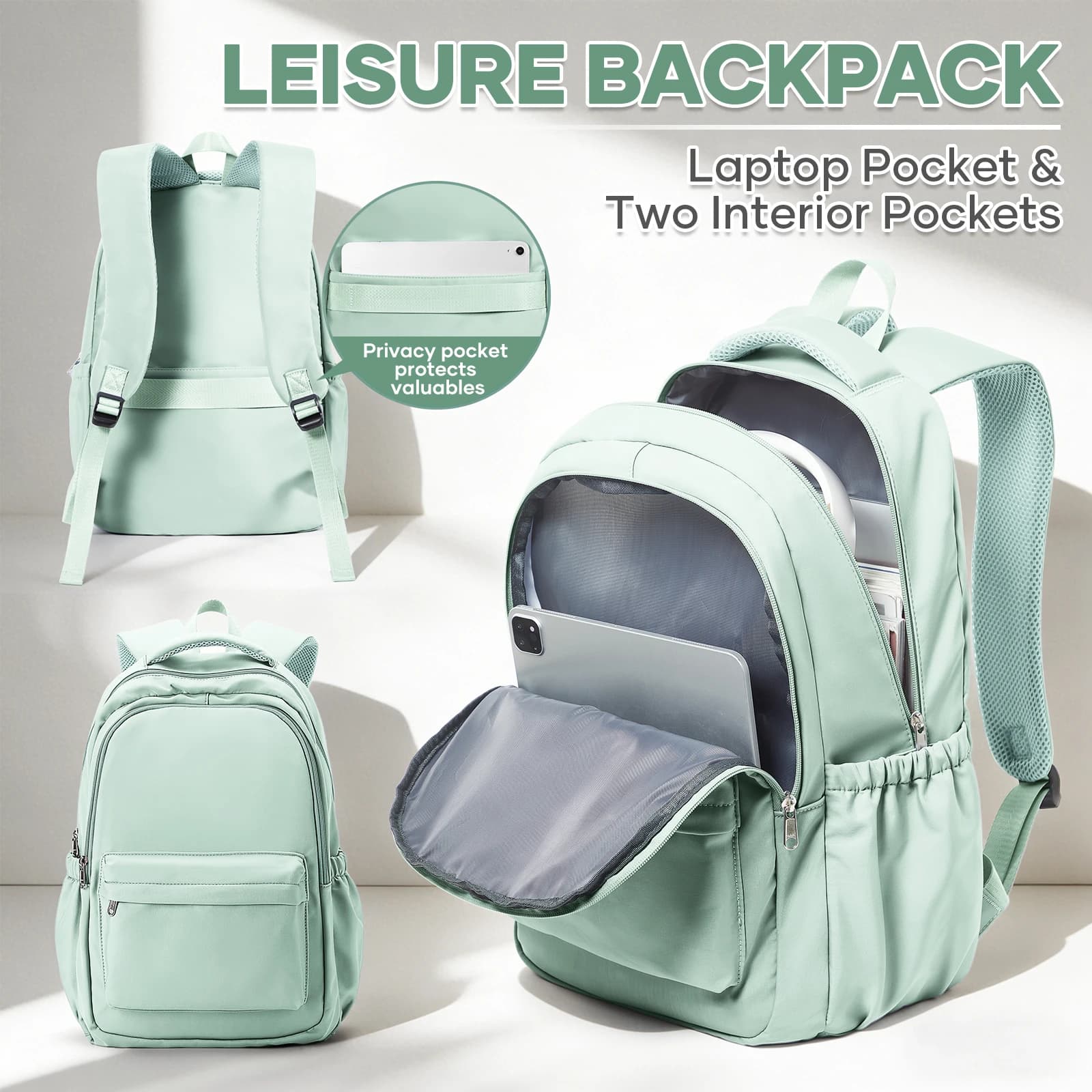 Elementary School Backpack, School Bag Teenager Girls College Lightweight Women's Backpack Waterproof Laptop Everyday Backpacks
