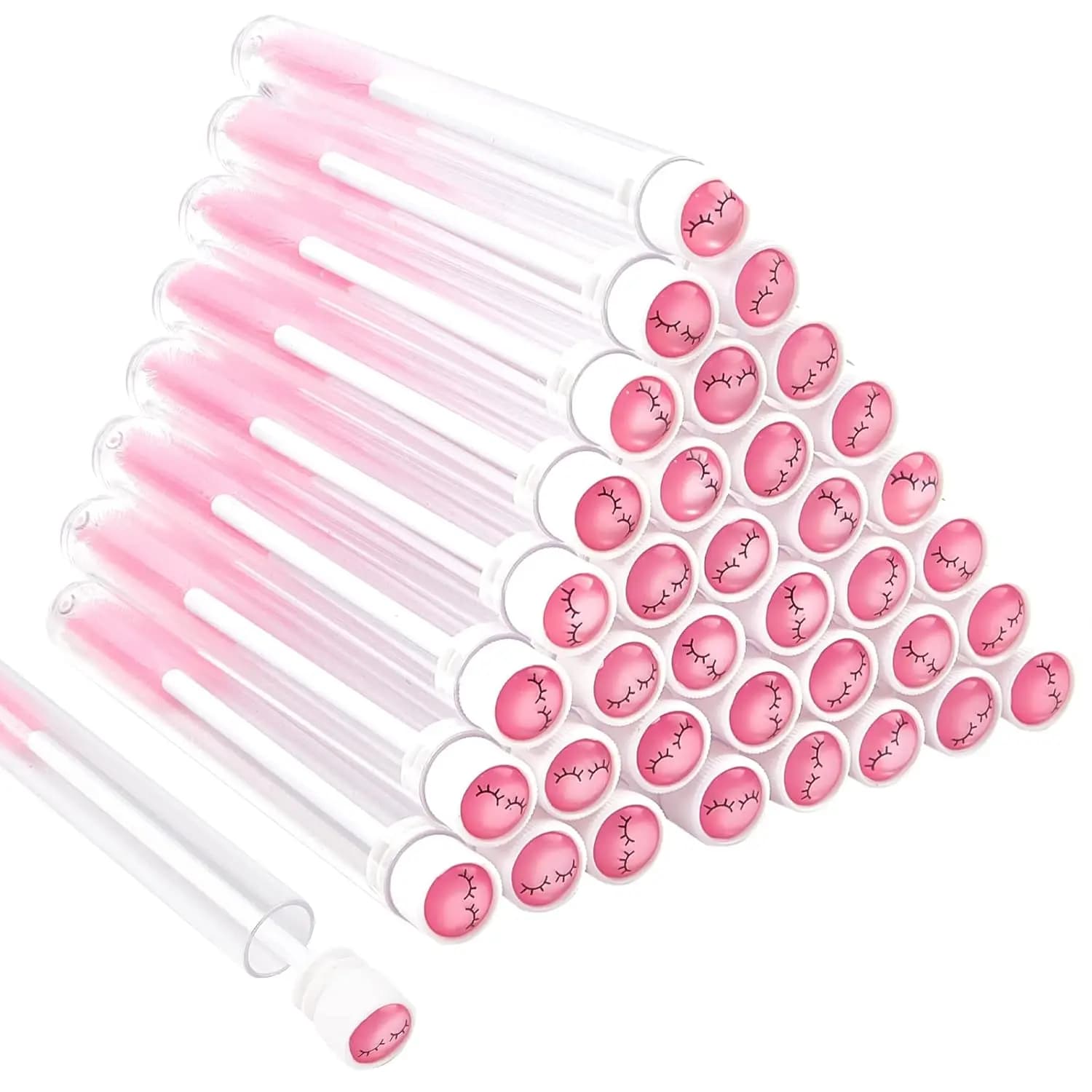 Set di 80 tubi per mascara: 40 pennelli usa e getta e 40 tubi trasparenti per la conservazione di extension ciglia e strumenti per il trucco