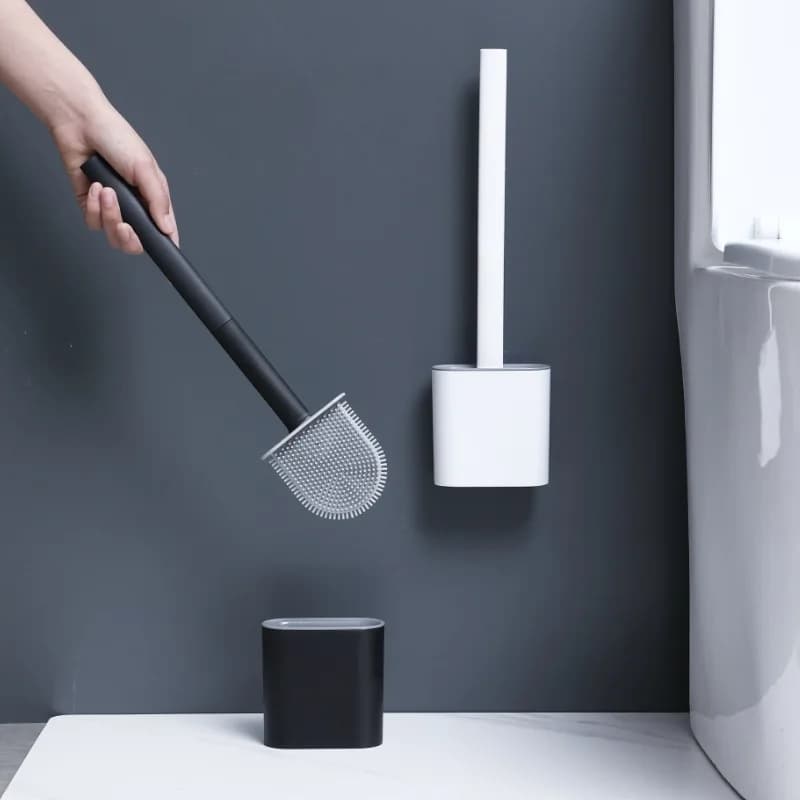 Spazzola per WC in silicone, spazzola per la pulizia, pareti, vasche da bagno e accessori, strumenti per la pulizia, articoli sanitari, accessori per il bagno