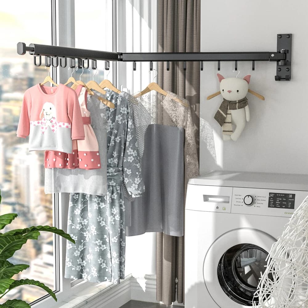 Expandable wall cloth rack for indoor and outdoor aluminium alloy Clothes rack