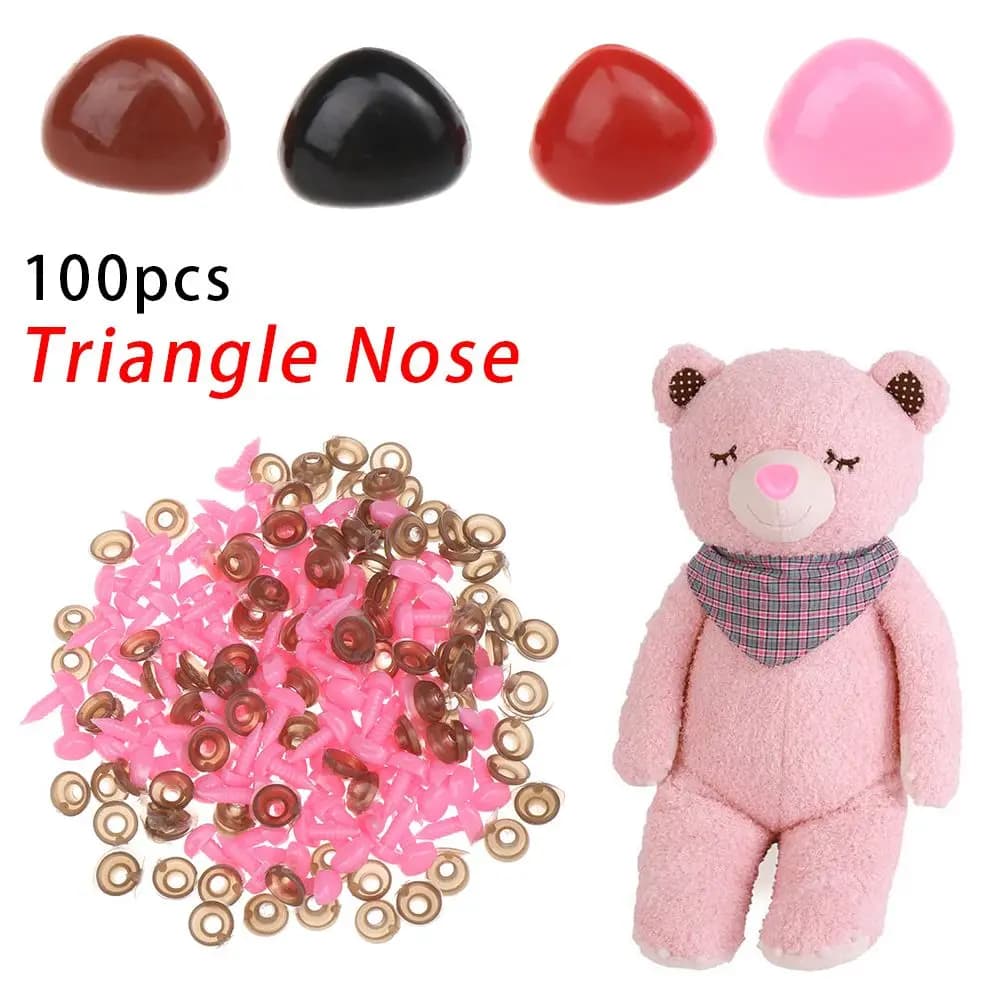 100pcs Craft Toys strumento fai da te accessori per bambole nasi per bambole triangolo naso parti di sicurezza