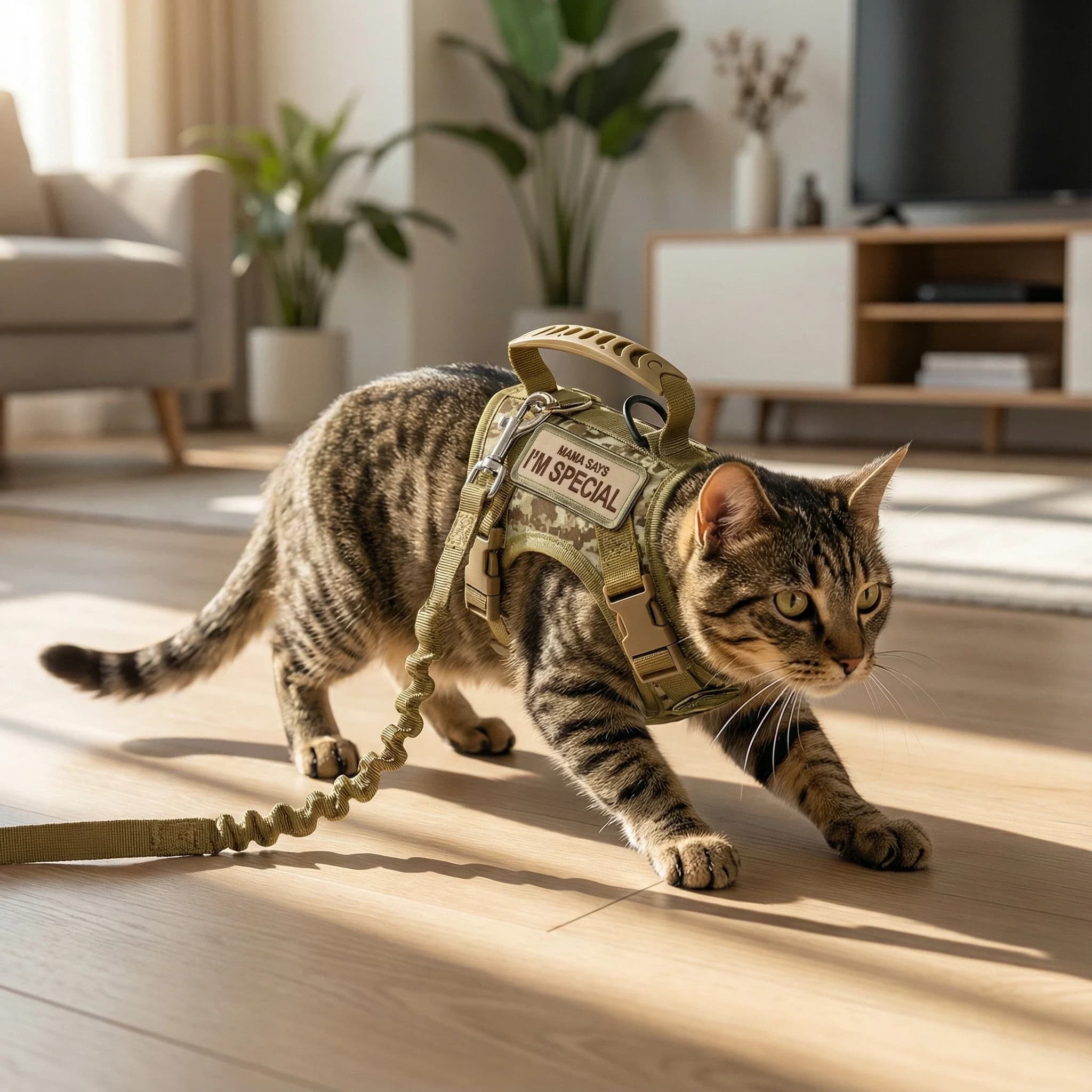Gilet Tattico Militare per Animali Domestici, Accessori per Addestramento, Set Pettorina e Guinzaglio per Gatti e Cani, Accessori per Gattini