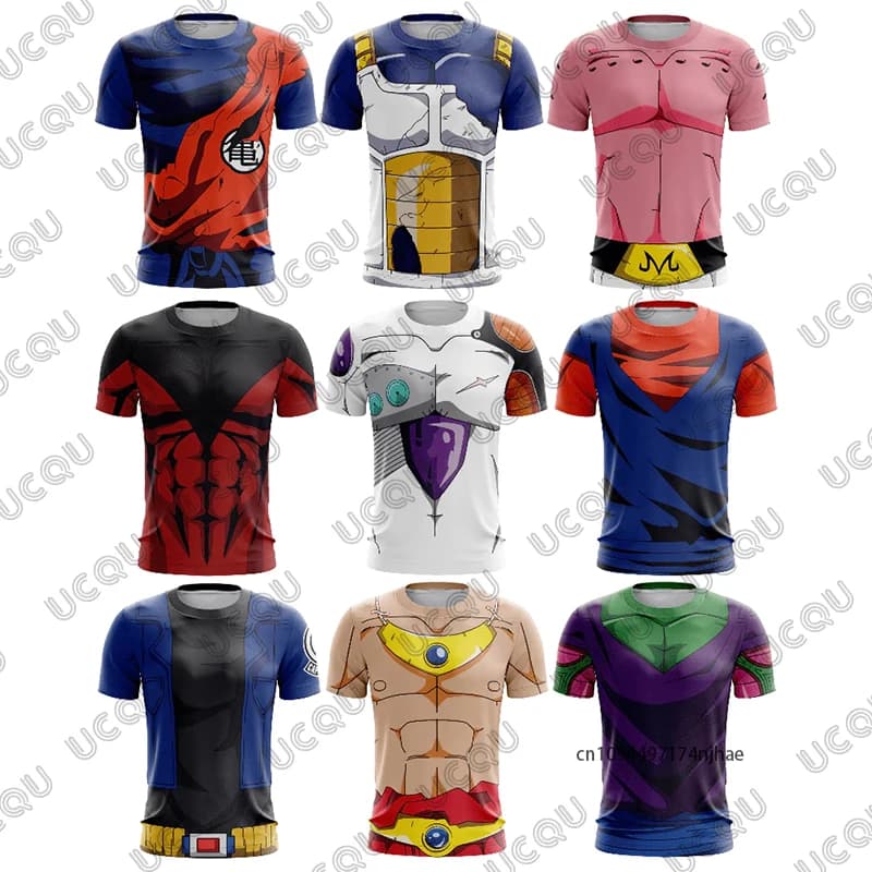 2026 Anime giapponese Dragon Ball 3D Stampa T-shirt cosplay da uomo Estate a maniche corte Jersey Tees Quick Dry Sport Bambini/Adult Top