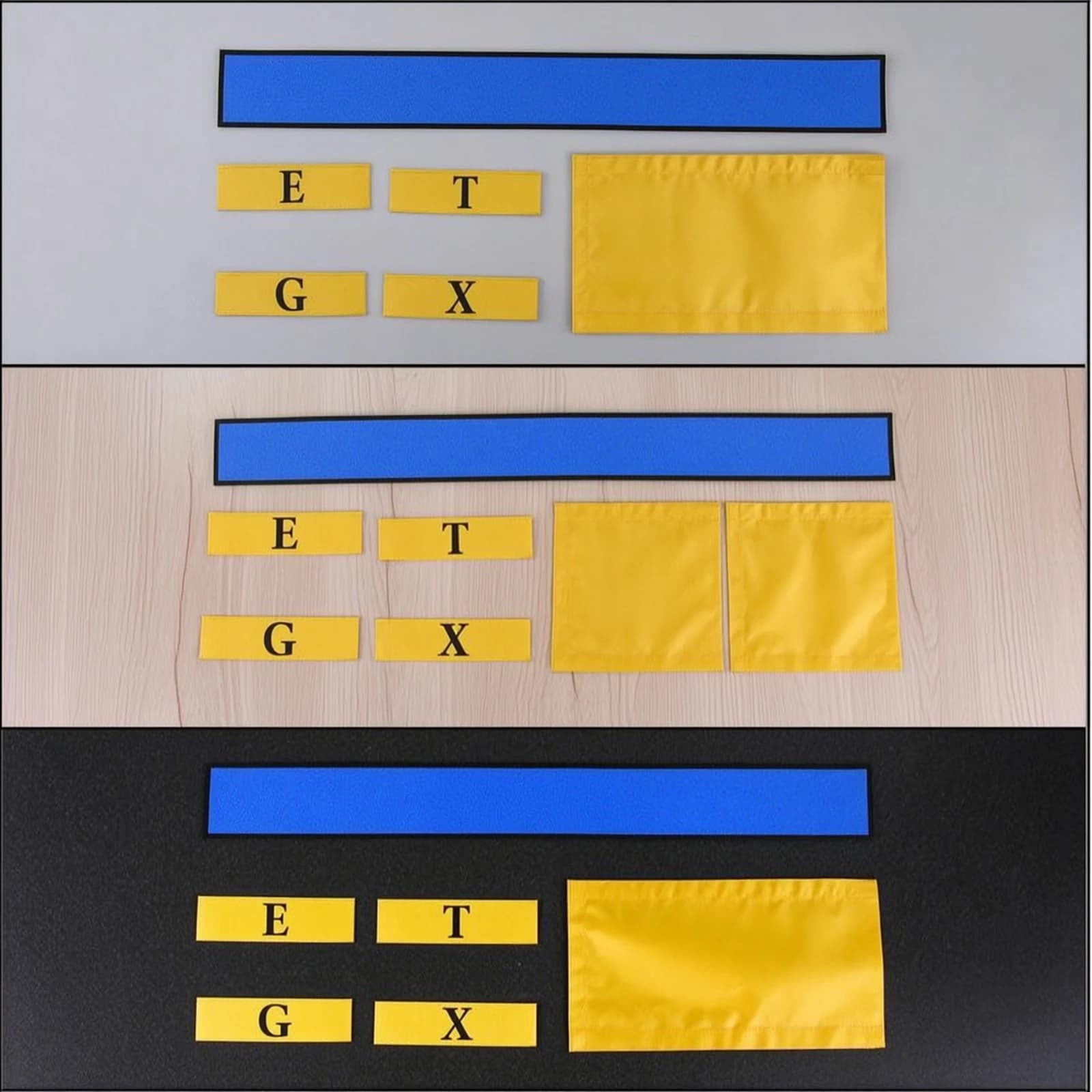 Linemen Splits Marker Set High Visibility Linemen Splits Marker with Letter Strips Portable Low-Height for Coaches