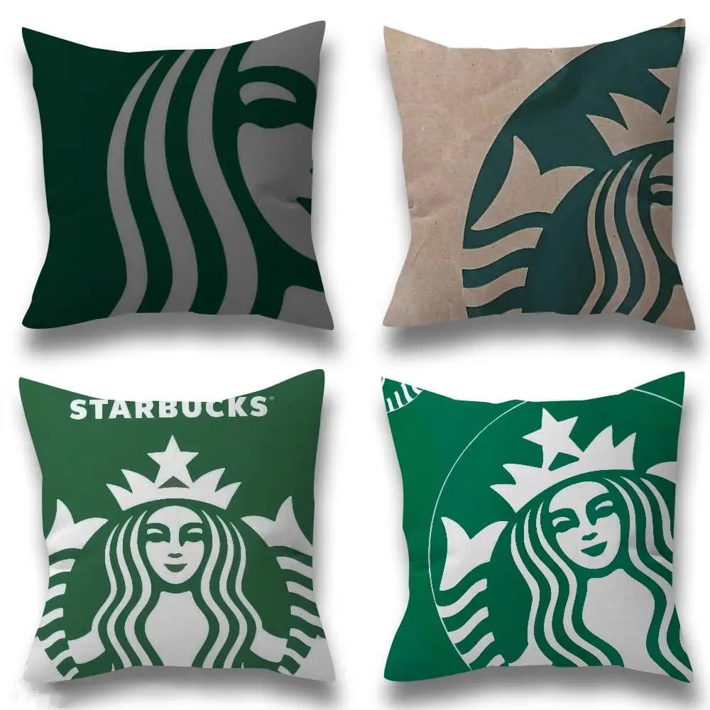 Fodera per cuscino decorativa per auto e divano, regalo di Natale, 40x40cm 45x45cm, con fantastico LOGO Starbucks